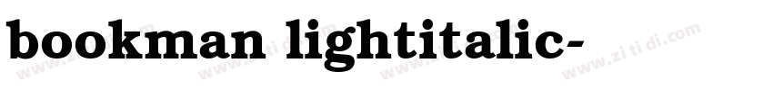 bookman lightitalic字体转换